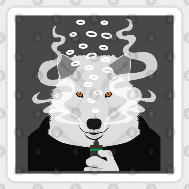 Wolf Vaping Sticker by ziiziilah